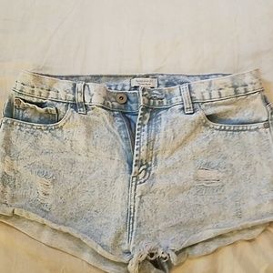 Midrise blue Jean shorts